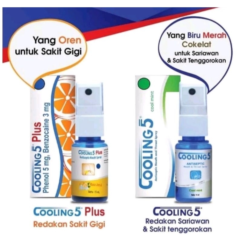 Jual Cooling 5 Plus Orange Cooling Spray Obat Sakit Gigi Shopee