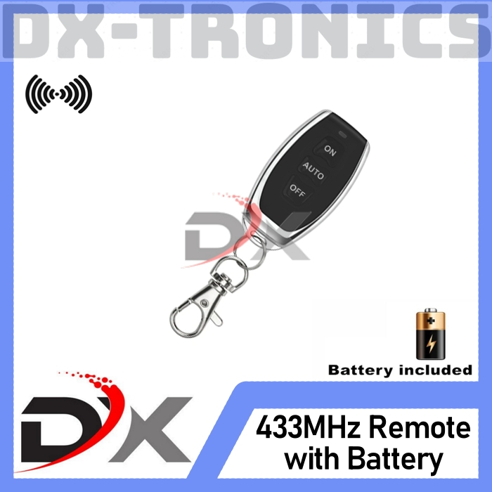 Jual Wireless Remote Control 3 buttons 433MHz With Battery On Auto Off ...