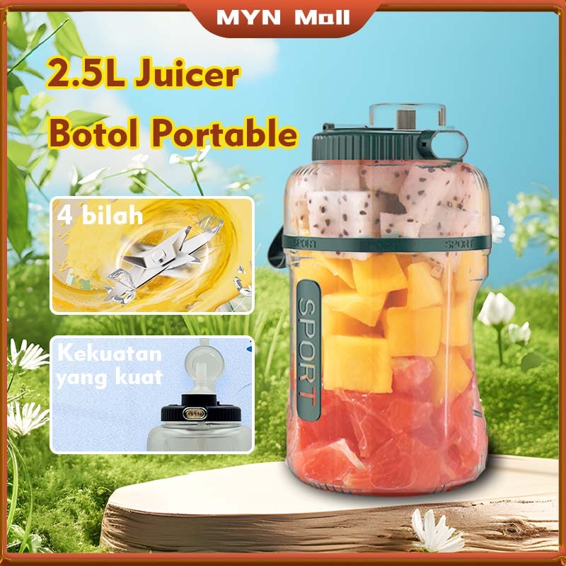 Jual MYN Mall 2 5L Juicer Botol Portable 2 In 1 USB Bottle Sport Blender Mini Juicer