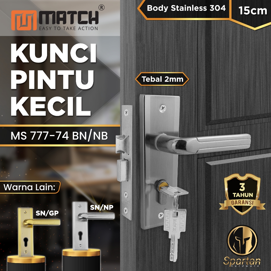 Jual Handle Gagang Kunci Pintu Rumah Kecil Cm Set Komplit Body Match