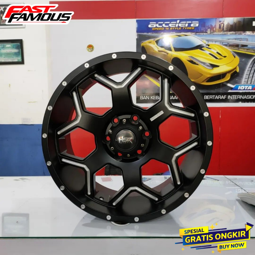 Jual velg racing sanar r20 lebar 9 hsr bojo cocok untuk Triton, hilux ...