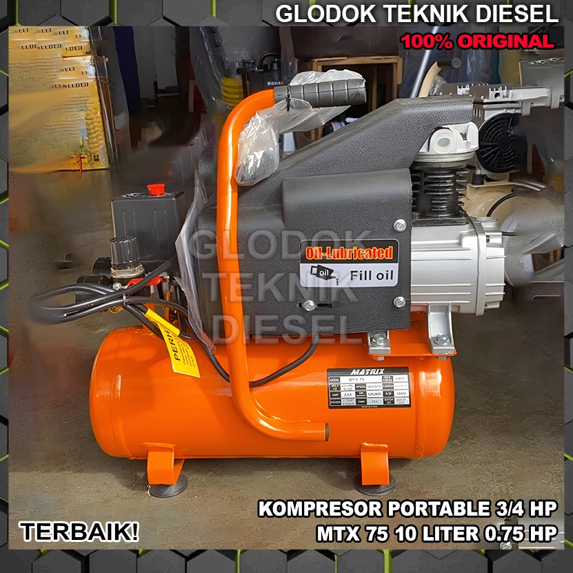 Jual Matrix Kompresor Angin 3/4 HP 10 Liter MTX 75 0.75 HP Air ...