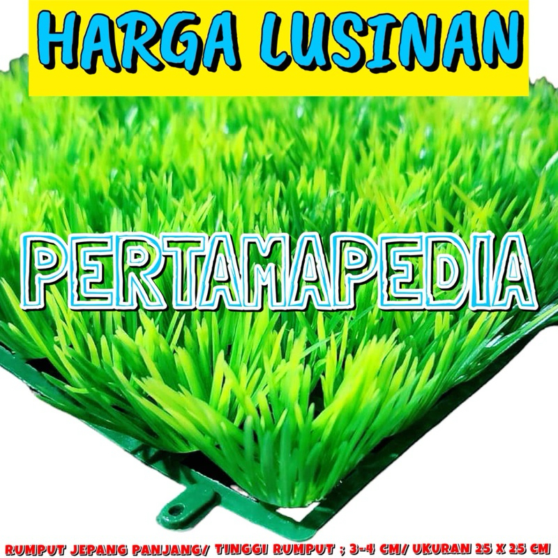 Jual HARGA LUSINAN ISI 12 PCS Rumput Plastik Hijau Ukuran 25X25 Cm ...