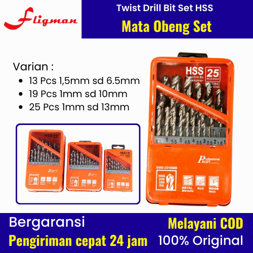 Jual Mata Bor Set Besi Dan Kayu Hss Pcs Pcs Pcs Fligman Drill Bit Set Murah Shopee Indonesia