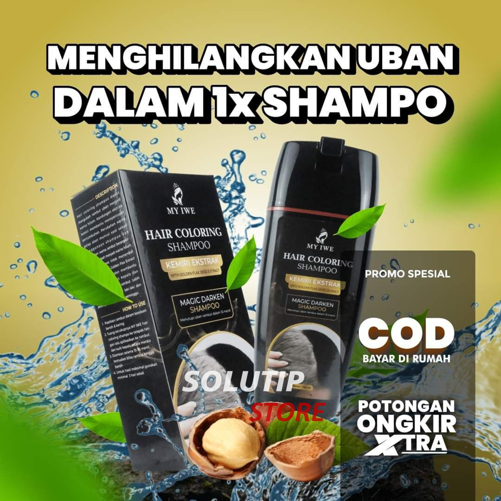 Jual Shampo My Iwe Original Penghitam Rambut Beruban Instan Penghitam Rambut Uban Bpom 