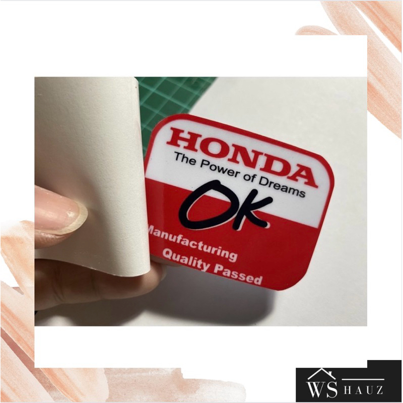 Jual STICKER STIKER MOBIL HONDA OK MANUFACTURING QC PASS JDM RACING ...