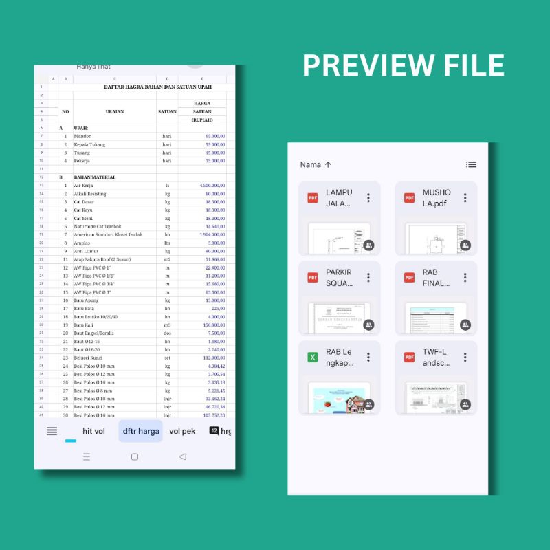 Jual Rumus RAB format Excel tinggal edit sesuai kebutuhan | Shopee ...