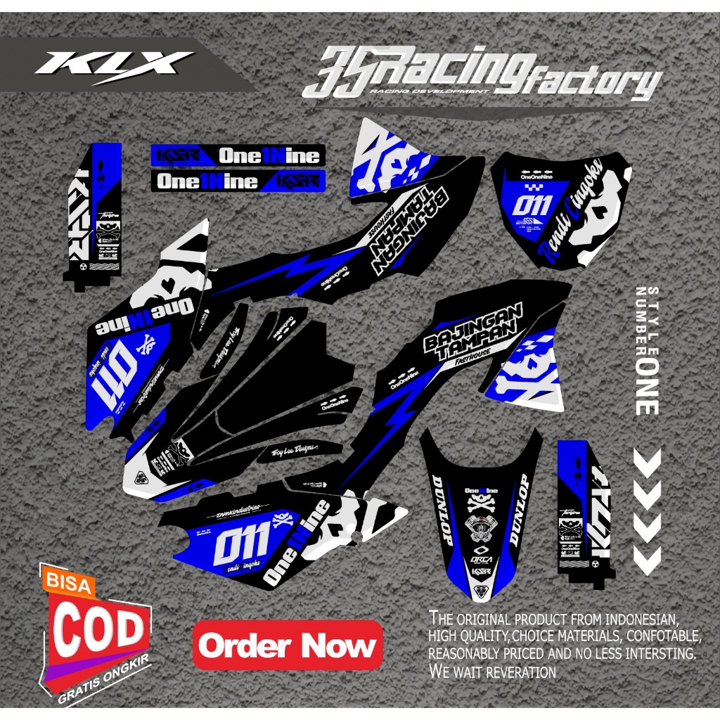 Jual Decal Klx Dtracker Full Body Bisa Custom Desain Sesuai Keinginan Shopee Indonesia 