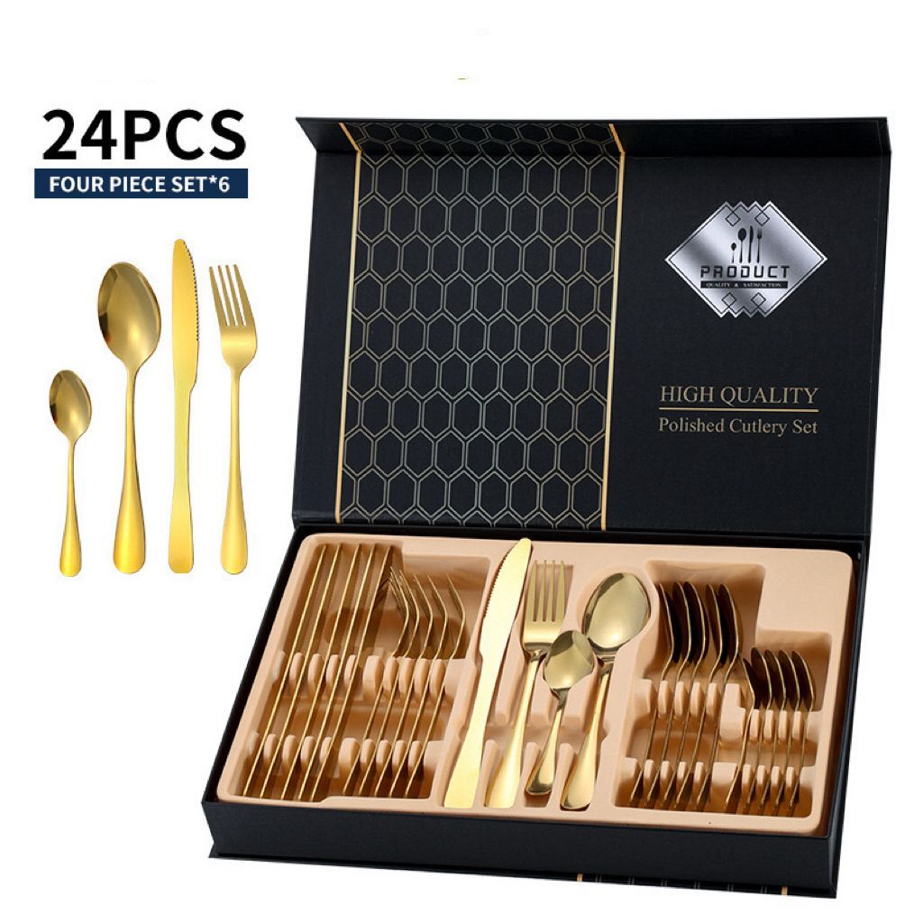 Kingsbakeware SENDOK SULTAN SET / SENDOK GOLD / CUTLERY SET / STAINLESS STEEL