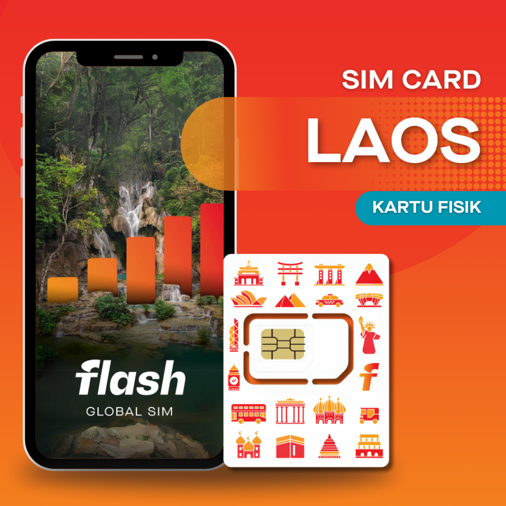 Jual SIM Card Laos Flash Global SIM Internet Quota (Simcard Laos