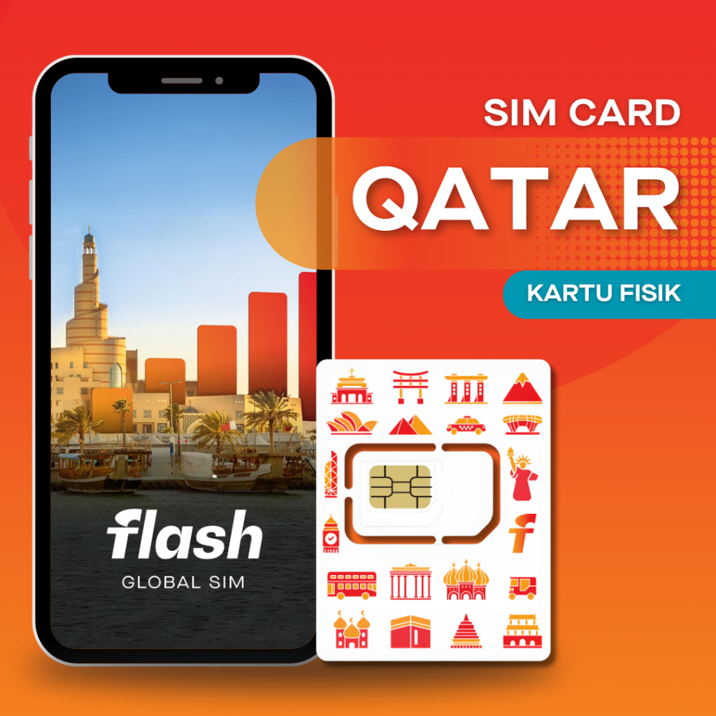 Jual SIM Card Qatar Flash Global SIM Internet Quota (Simcard Doha Qatar ...