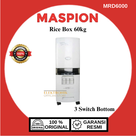 Jual MASPION RICE BOX MRD-6000 60KG/MRD-6000/MRD 6000/MASPION RICE BOX ...
