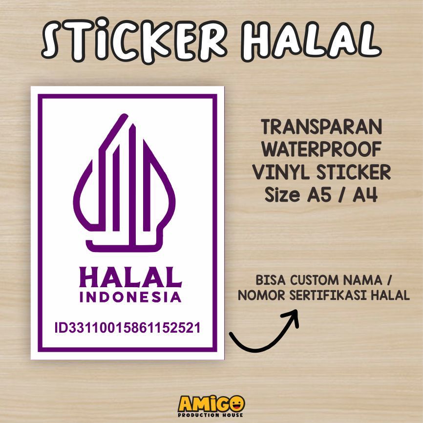 Jual Stiker Halal Sticker vinyl transparan untuk pintu atau tembok ...