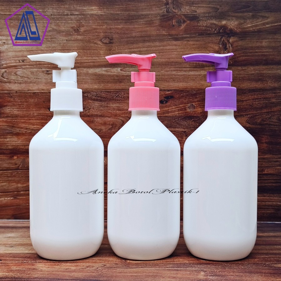 Jual Botol Tempat Sabun Cair 300ml / Botol Pump 300ml Plastik Pet Putih ...