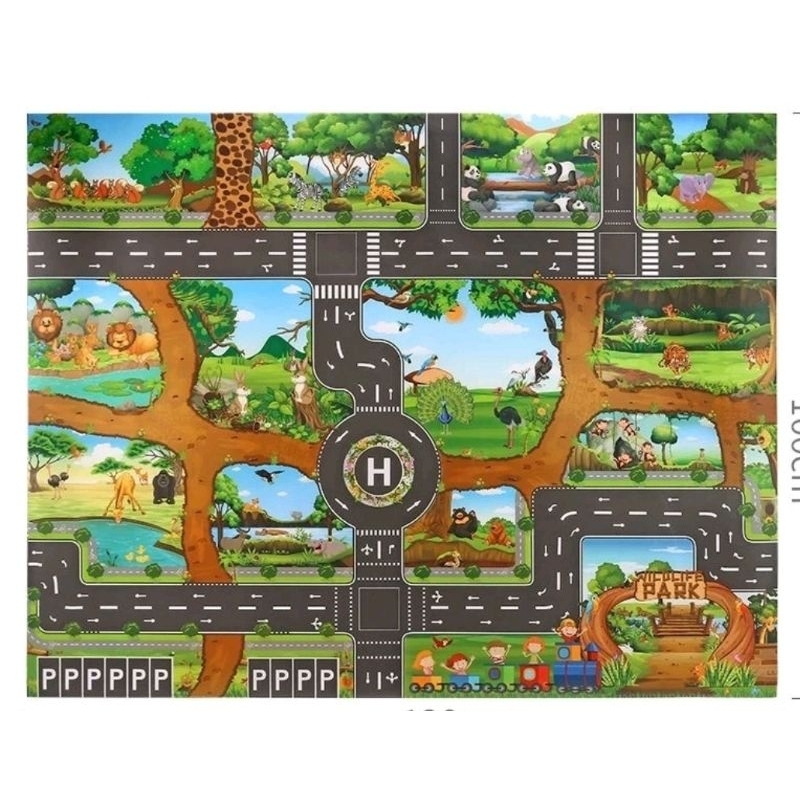 Jual Road Map Alas Peta Jalan Mobil Mainan Karpet Bermain Alas Bermain ...