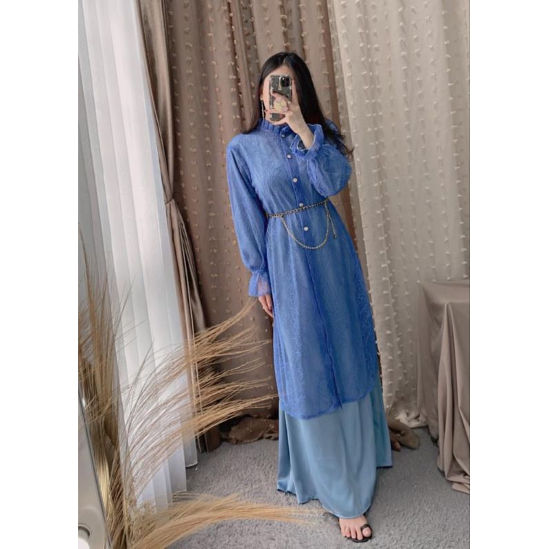 Jual Nada Dress || Dress Lebaran || Dress Hijab || Dress Brukat