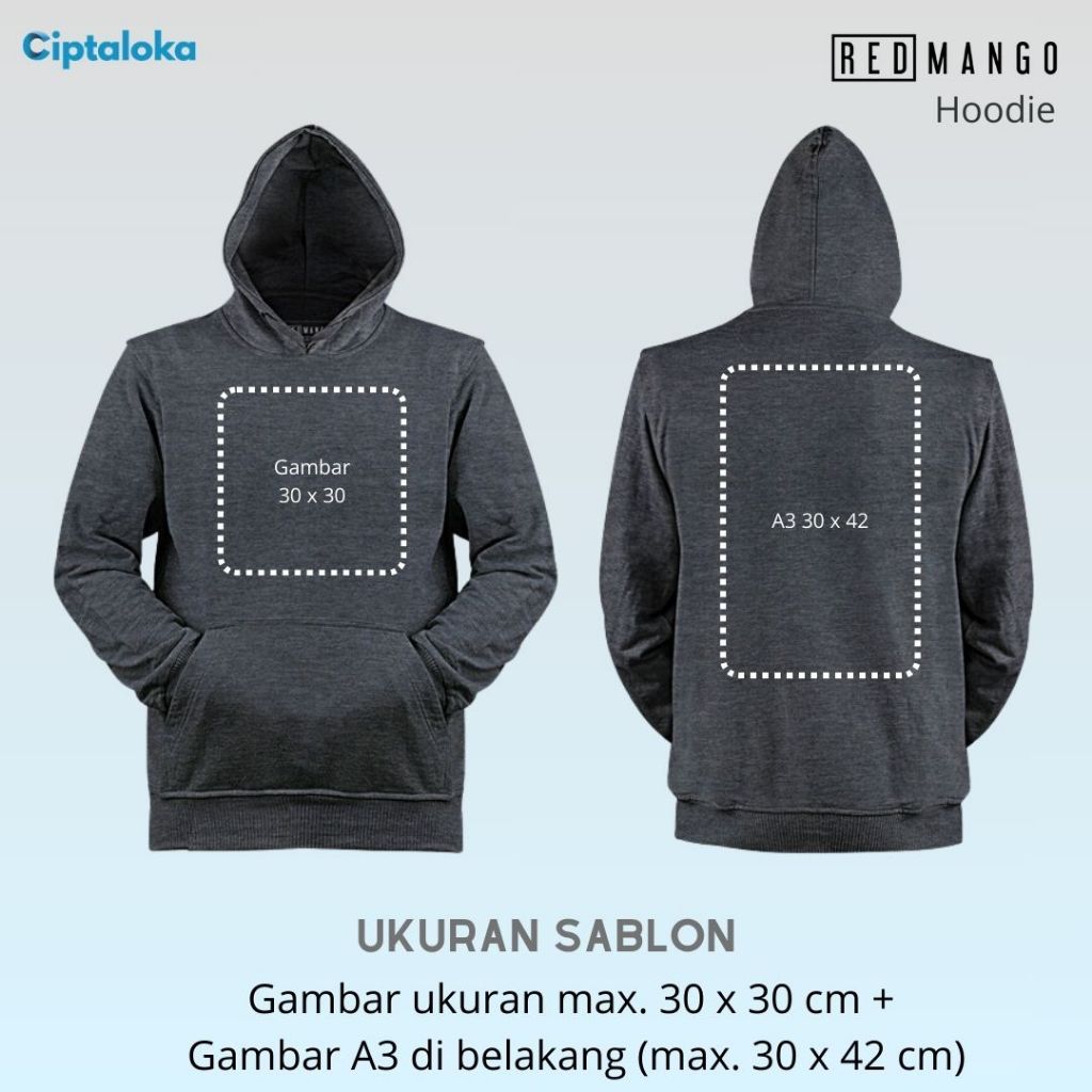 Jual Custom Hoodie Premium Sablon Satuan Lusinan Print Hoodie Jumper Distro RedMango Desain Jaket Sweater Hoodie Sendiri Suka Suka Kamu Gambar Tulisan Sendiri Buat Jaket Hoodie Pullover DTF Sablon Clo...