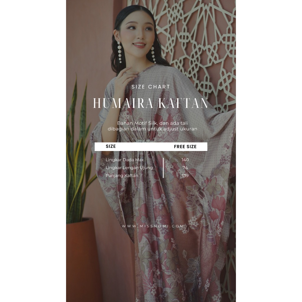 Jual Miss Nomi Humaira Kaftan Motif Premium Baju Lebaran 2025 Gamis ...