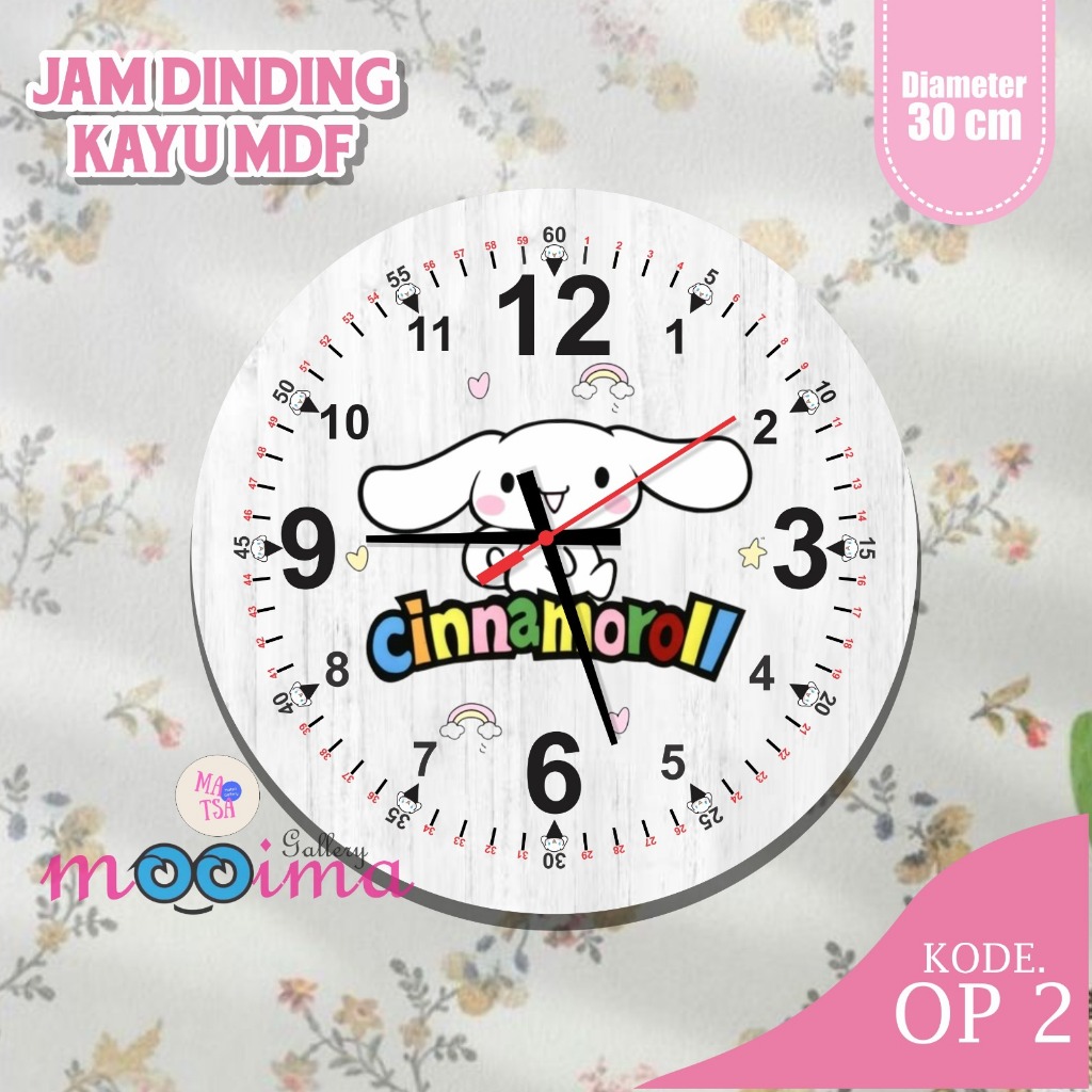 Jual Jam Dinding Kayu Karakter Costom Sanrio Kuromi Melody Cinnamoroll ...