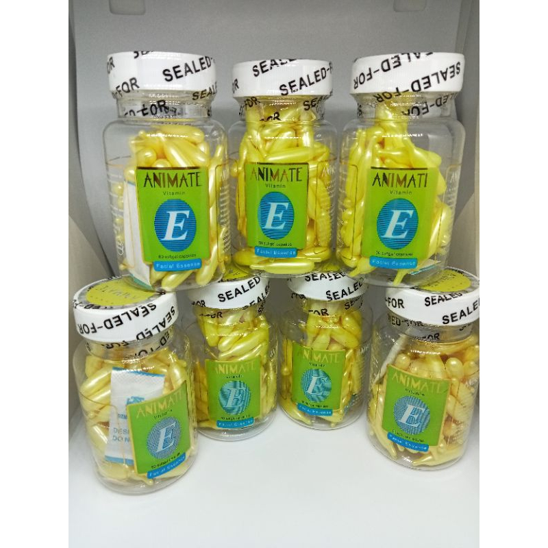 Jual Animate Facial Essence Serum Vitamin E Asli 100 Original BPOM dan Halal isi 60 kapsul