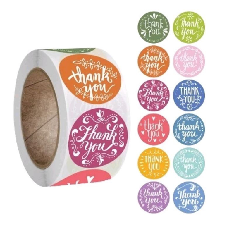 Jual stiker Label Hampers/Makanan stiker Thankyou | Shopee Indonesia