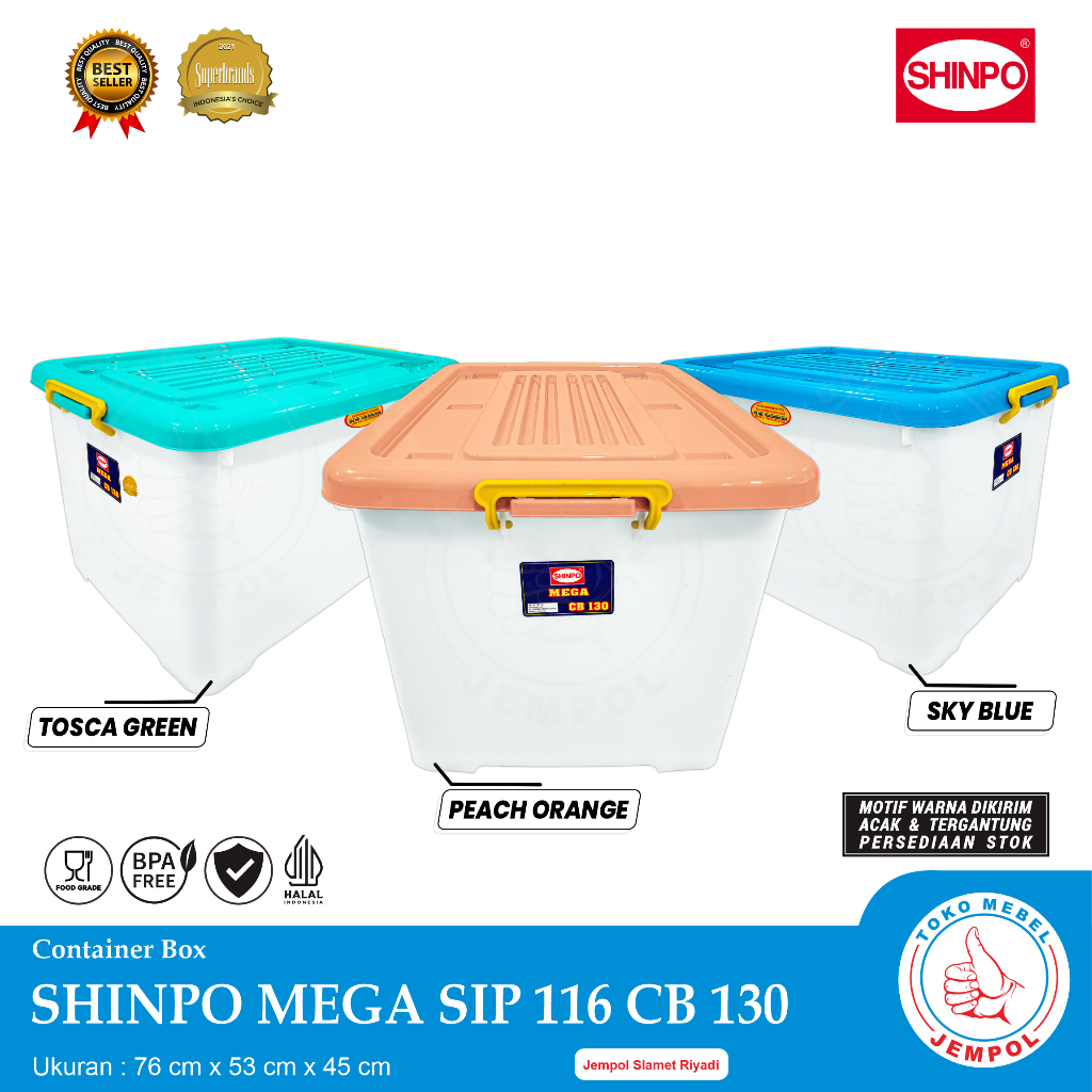 Jual Container Box/SHINPO Mega Sip 116 CB 130/Kontainer Plastik Dengan ...