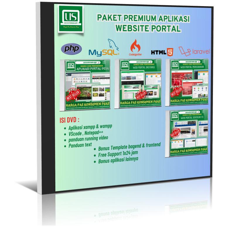 Paket aplikasi premium portal website