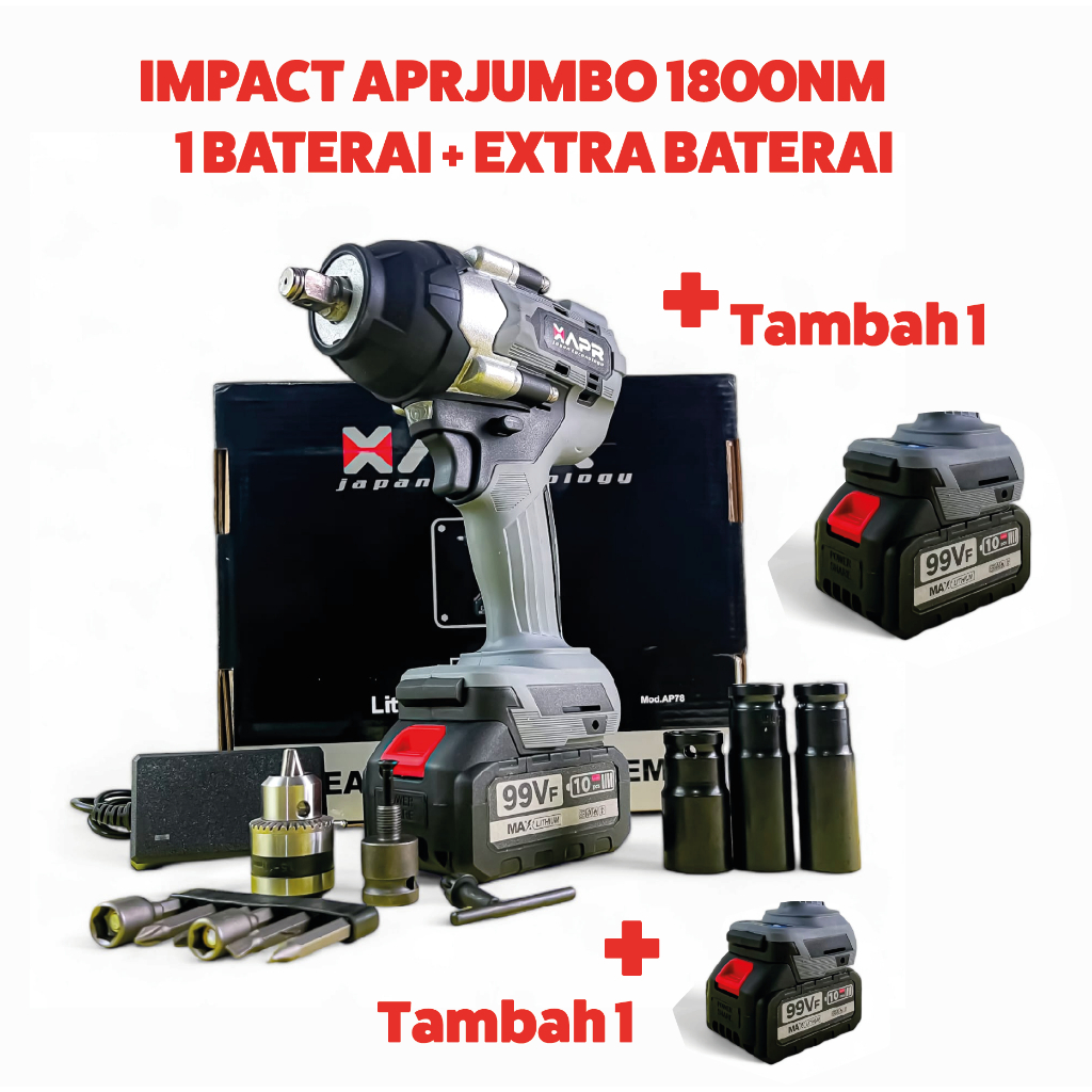 Jual Apr Impact Wrench Jumbo V Nm Mesin Pembuka Baut Ban Mobil Motor Truck Cvt Original