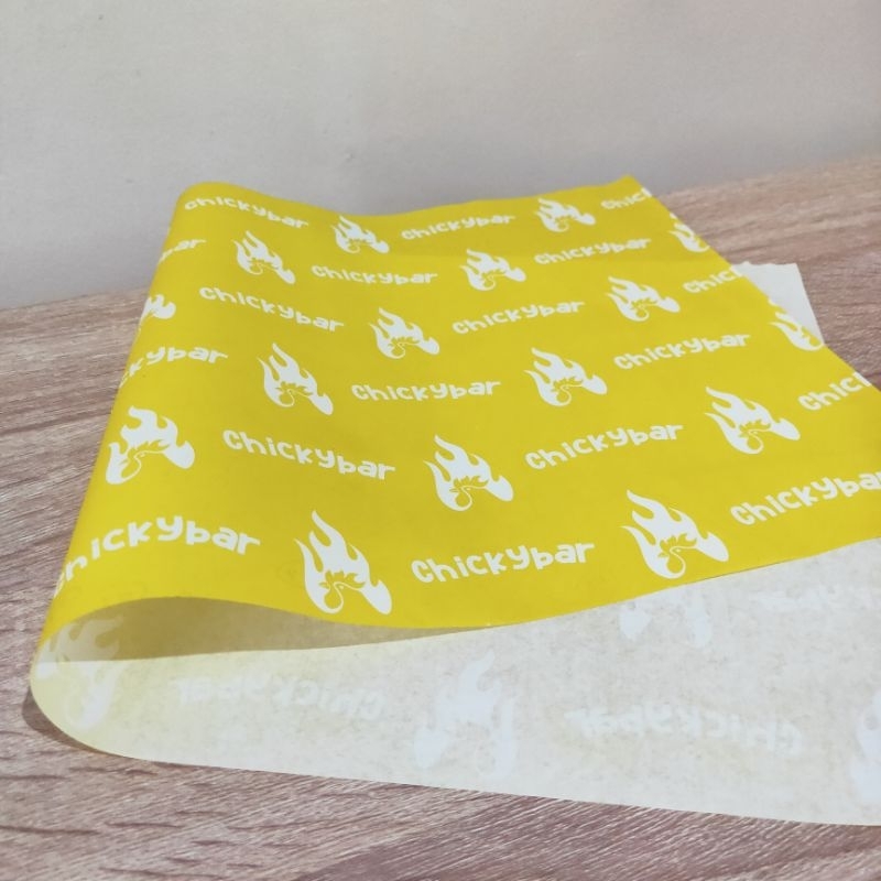 Jual CUSTOM Kertas Roti Foodgrade 11 x 18 cm - Wrap Paper / Kertas ...