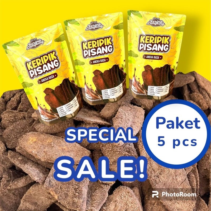 Jual Paket Hemat Pcs Keripik Pisang Coklat Aneka Rasa Khas Lampung