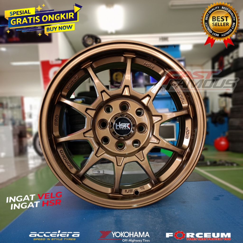 Jual velg racing r15 murah rata body bisa untuk Avanza, Brio, Jazz dll ...
