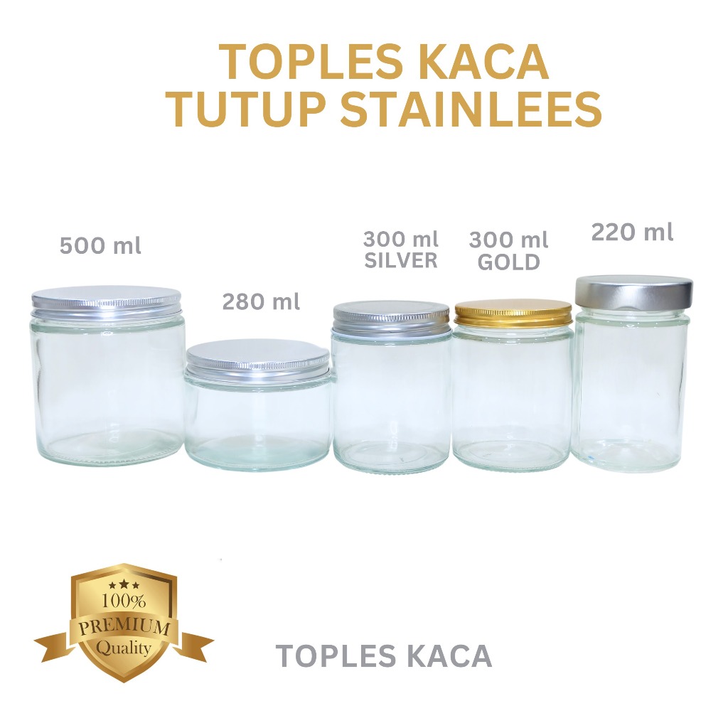 Jual Toples Jar Kaca Tutup Stainless Shopee Indonesia 8192