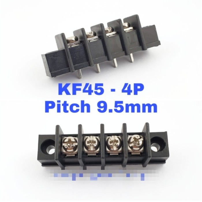 Jual Terminal Block Hitam 4P PCB 4 P KF45 4 Pin KF 45 With Ears Kuping ...