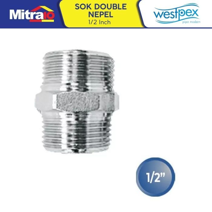 Jual Westpex Sok Double Nepel Drat Luar Air Panas Dan Dingin 1/2 Inch ...