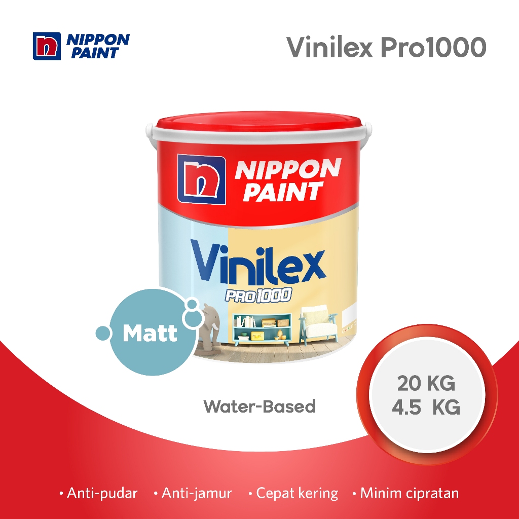 Jual Nippon Paint - Vinilex Pro1000 (Tinting) -20kg- Cat Dinding ...