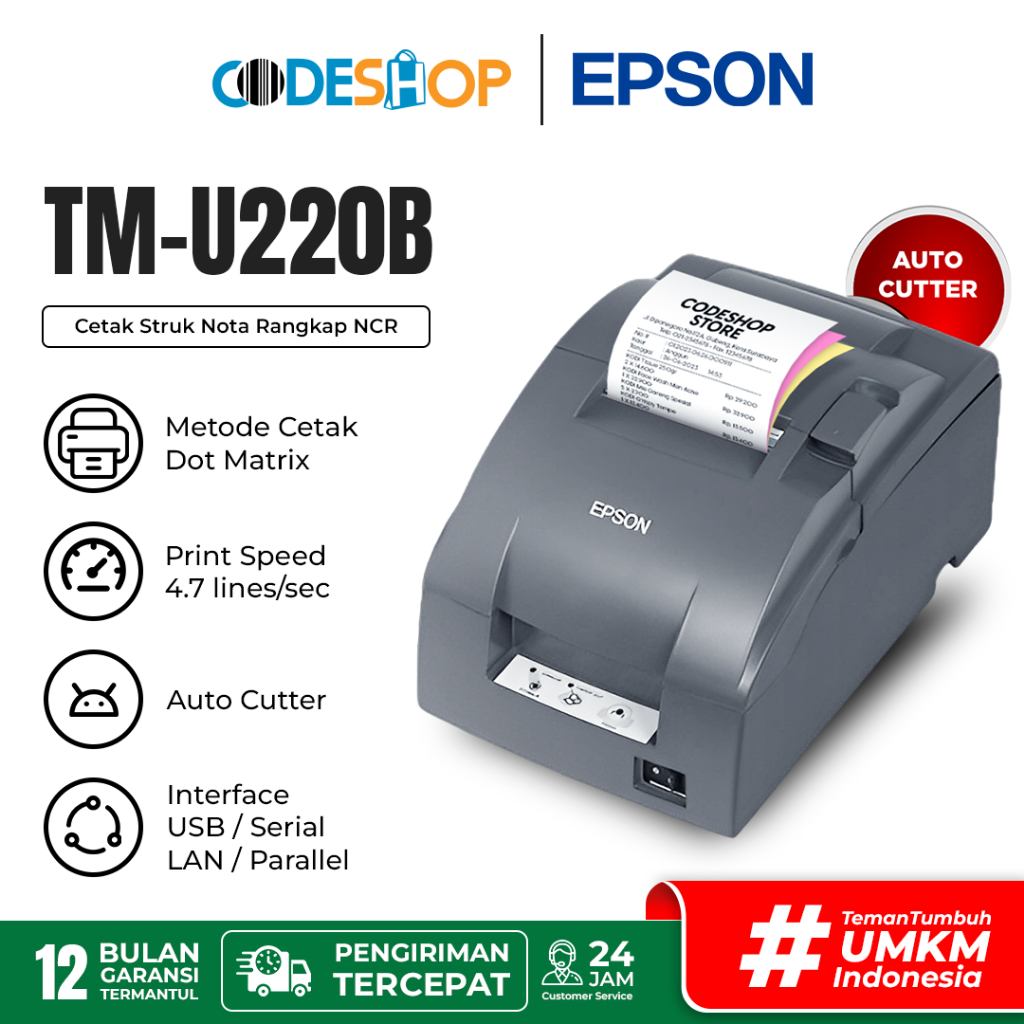 Jual Printer Kasir Dot Matrix Epson Tmu B Tm U B Tmu Tmu B