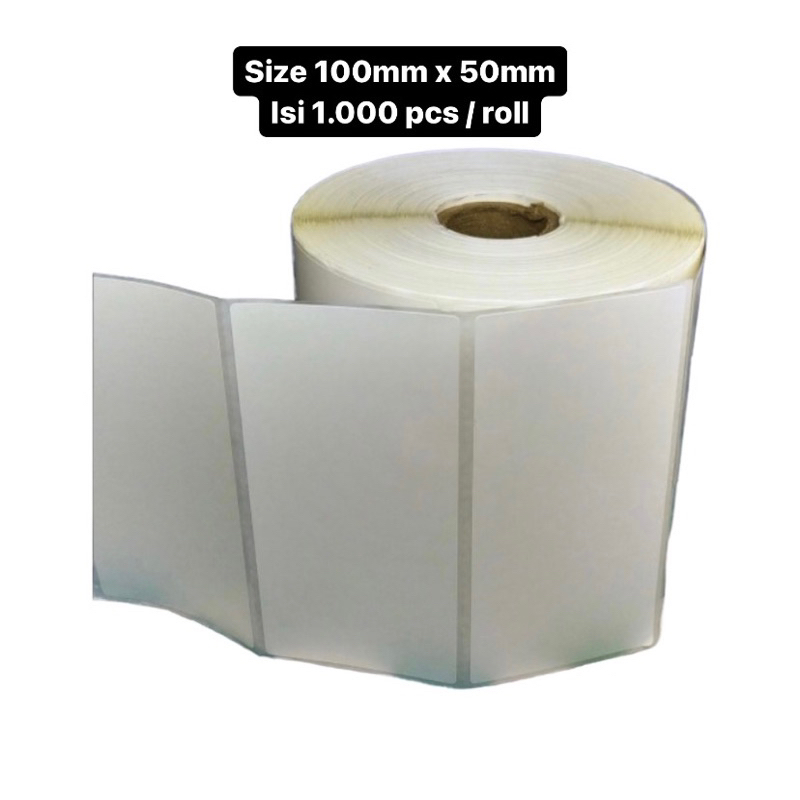 Jual Sticker Label Kertas Thermal Printer 100x50 isi 1000pcs | Shopee ...