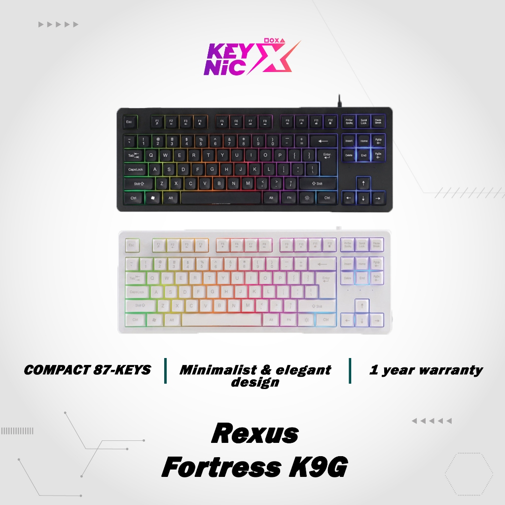 Jual New Rexus Keyboard Fortress K9g Minimalist Elegant Shopee Indonesia