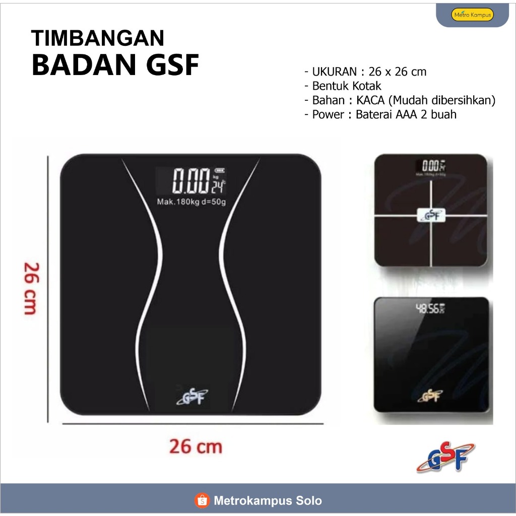 Jual Timbangan Badan Digital Gsf Timbangan Scale Digital Alat