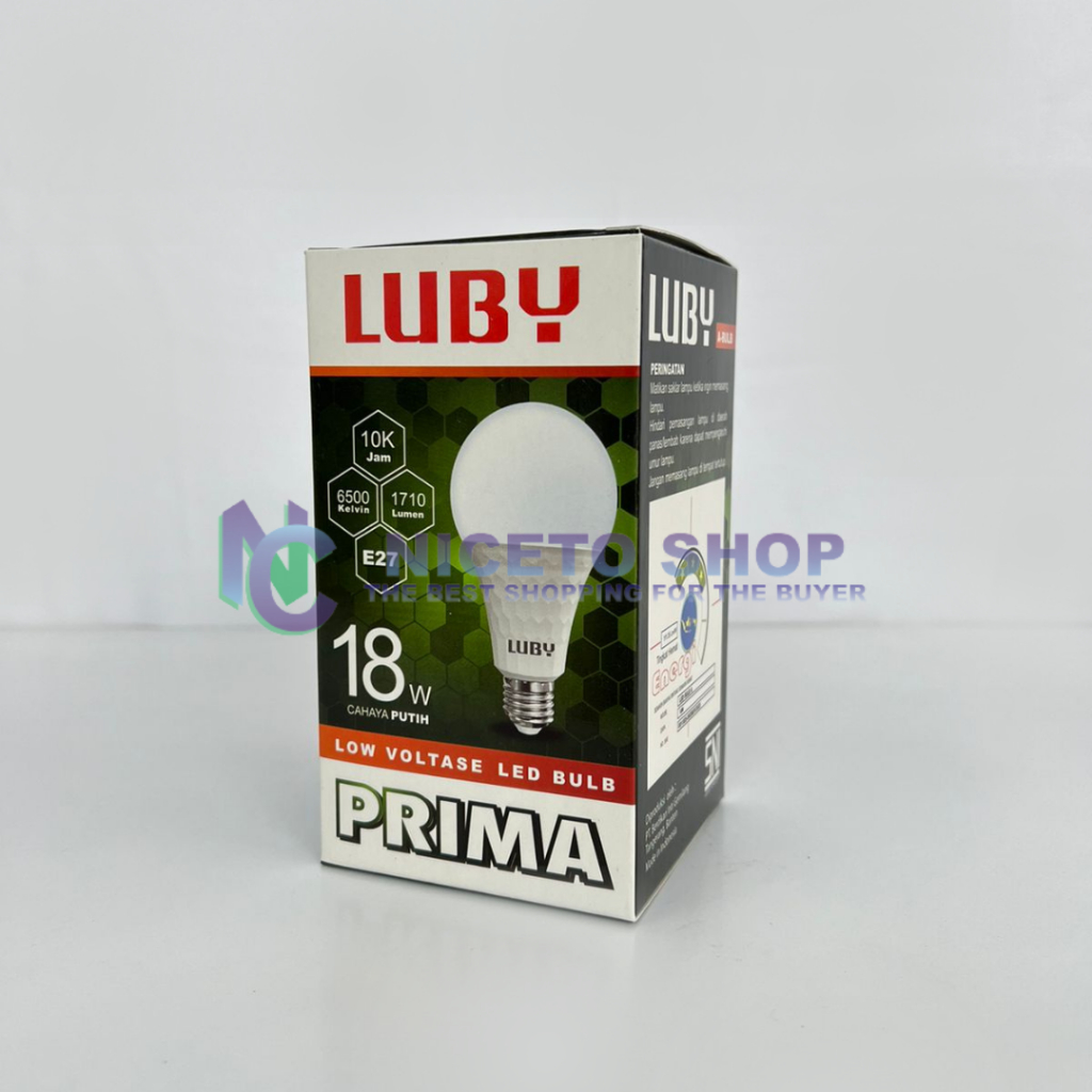 Jual LAMPU BOHLAM LED BULB 18W LUBY PRIMA E27 PUTIH | Shopee Indonesia