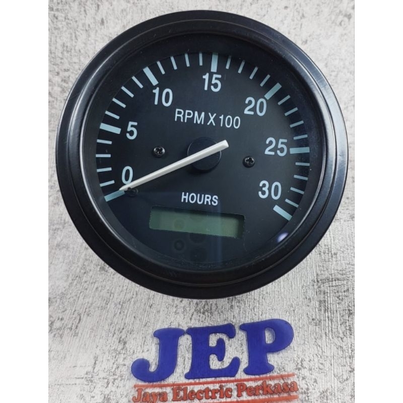 Jual Tachometer VDO RPM Meter 12V / 24V 3000RPM plus Hourmeter | Shopee ...