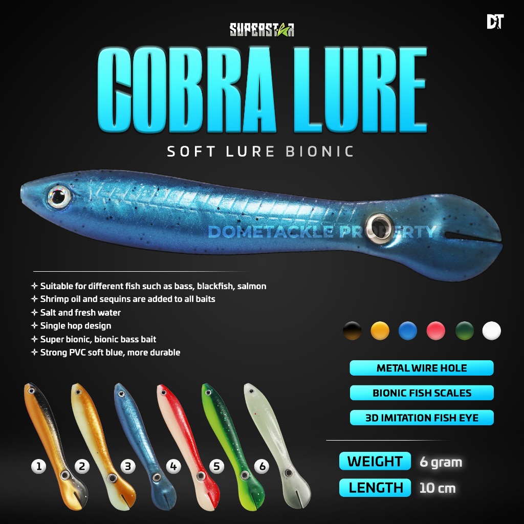 Jual Softlure Cobra Lure Softlure Bionic Superstar Bait Bionic Fosh ...