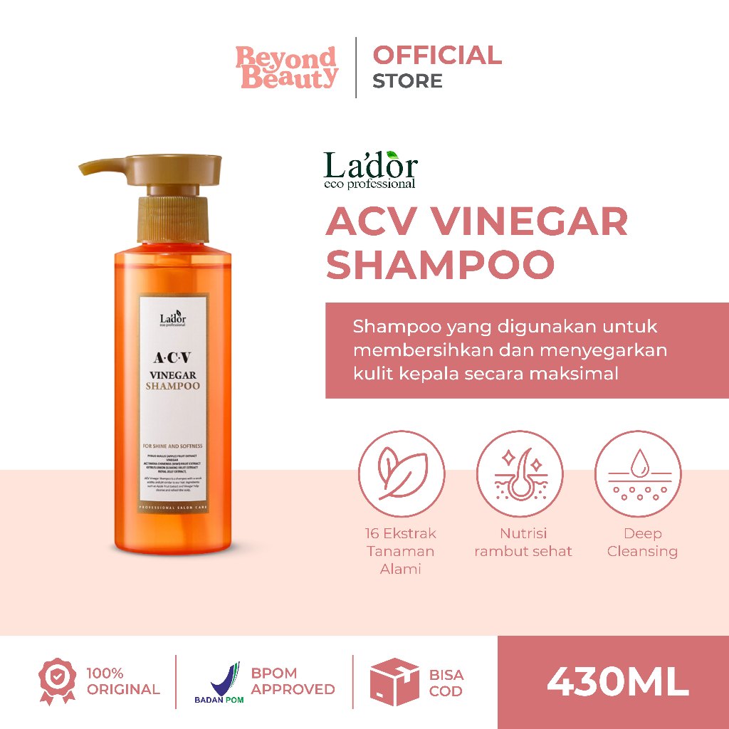 Jual Lador ACV Vinegar Shampoo 150ml / 430ml / Shampo Pembersih
