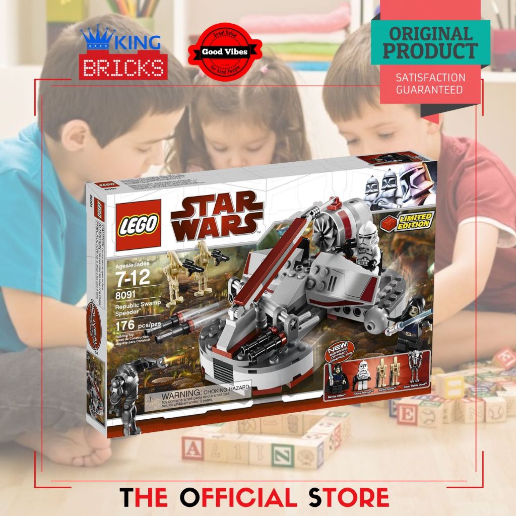 Jual LEGO Original STAR WARS 8091 Republic Swamp Speeder - Mainan Anak ...