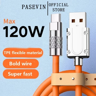 PASEVIN 120W 6A Kabel Data Fast Charging Super Charger Cable FOR Micro Usb Type-C LIGHTNING 120W FAST CHARGING Android Cable Data