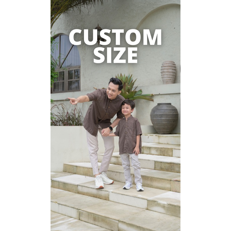 Jual Koko Azhar Brown (Custom Size) | Shopee Indonesia