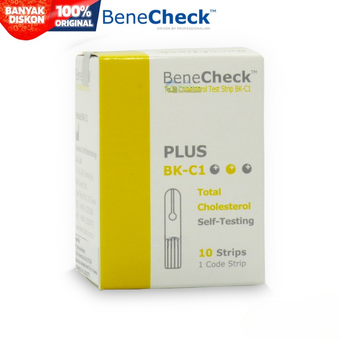 Jual BeneCheck PLUS Test Strip Kolesterol ( ISI 10 Pcs) | Shopee Indonesia