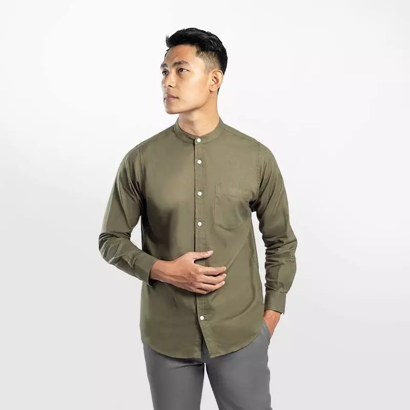 Kemeja Koko Kurta Kombinasi Tampak Depan