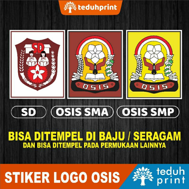 Jual Stiker Logo OSIS SMA SMP SD / Stiker OSIS / Stiker Tempelan Baju ...