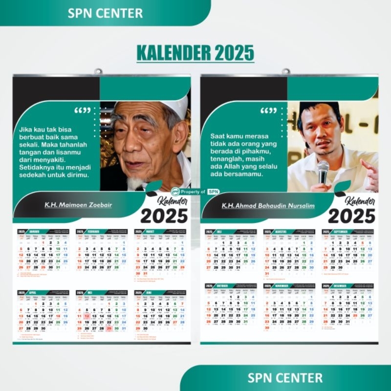 Jual SPN Center Kalender 2024/2025 Dinding Gus Baha Gus Iqdam